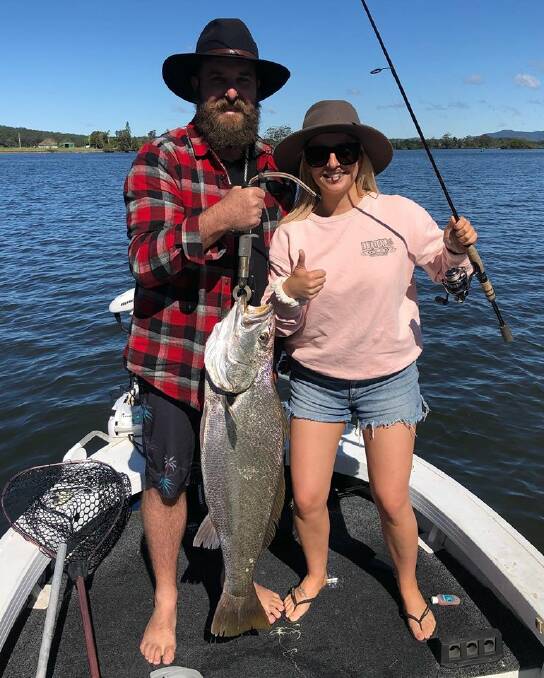 PRIZE CATCH: Keely Scully, who recently landed her first mulloway using a lure in the Hasting River. Picture:SUPPLIED