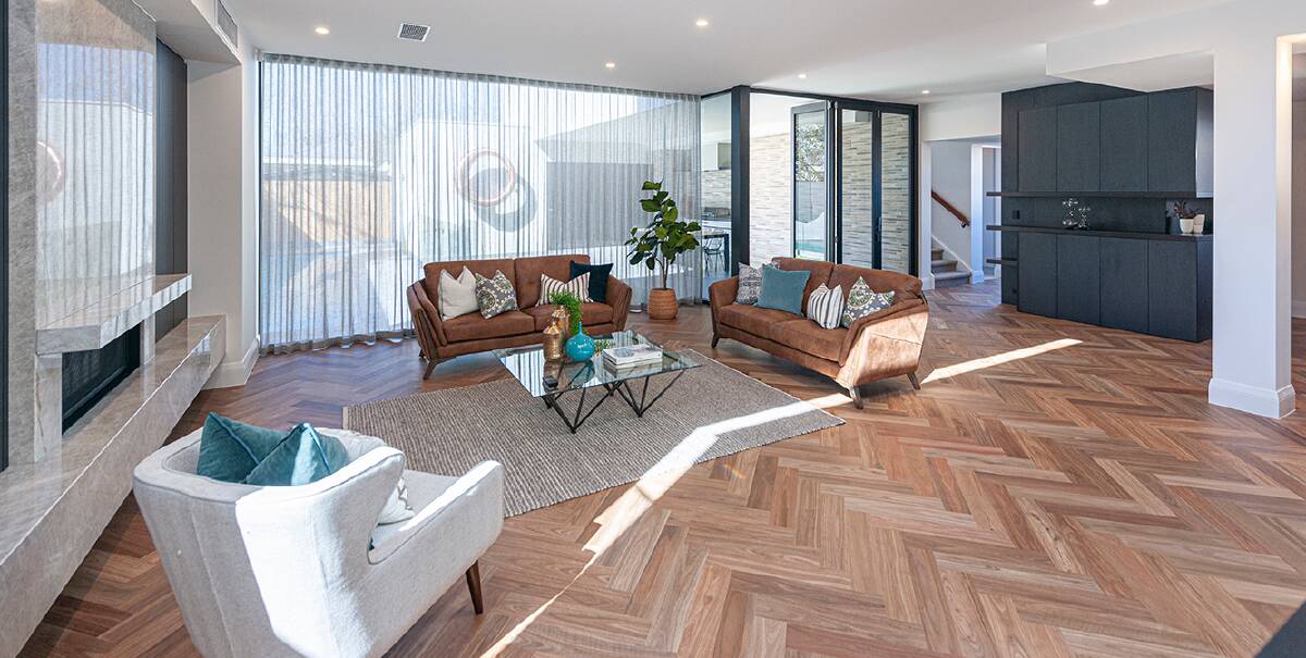 MODERN: Large format blocks laid in a herringbone pattern are perfect for today's designer homes, or for adding a modern twist to heritage homes. 