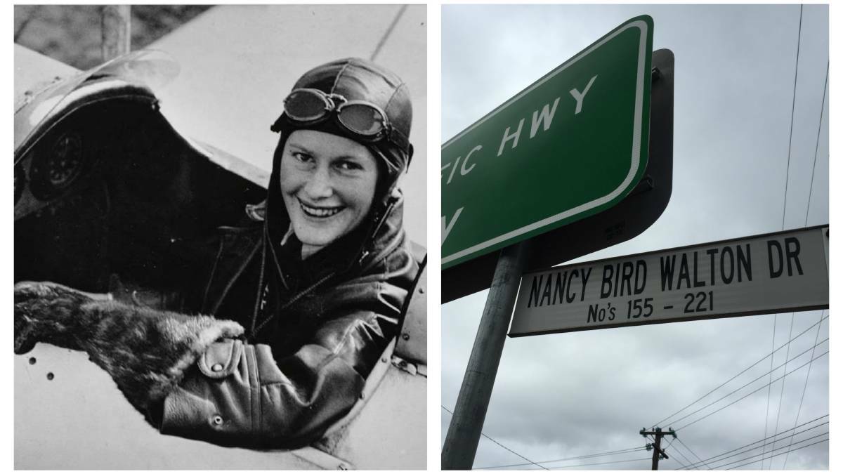 Nancy-Bird Walton at Kingsford Smith Flying School, 1933. The  main street in Kew is named after Nancy Bird-Walton. 