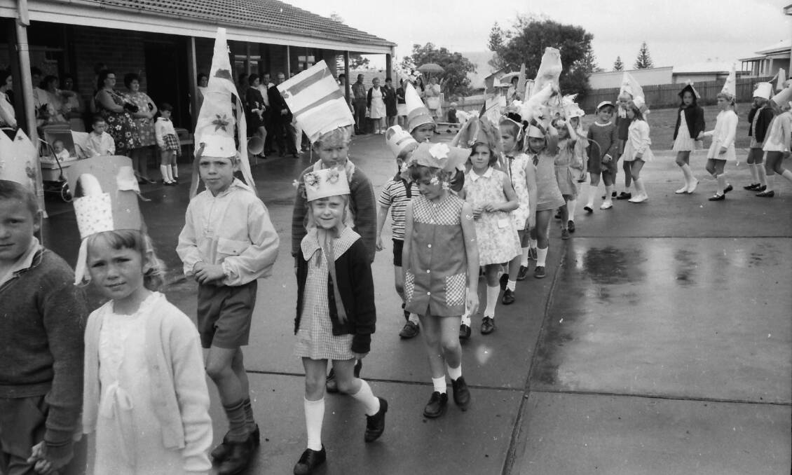 I made that: A variety of hats paraded by students at Port Macquarie Infant School, 1970.