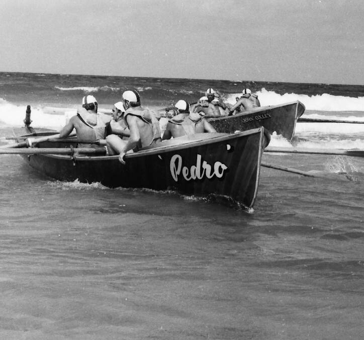 Low crowd support: Boat race winning team Coffs Harbour in their boat Pedro just edge out Port Macquaries John Oxley boat crew, 1970.