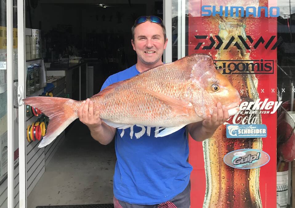 What a whopper: Our Berkley pic of the week is Cameron Doak, who recently scored this terrific 8.67 kilo snapper offshore from Lake Cathie on a soft plastic.