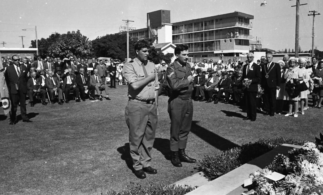 Paying respect: Remembering those who served at the Anzac Day Commemorative Service, 1971.