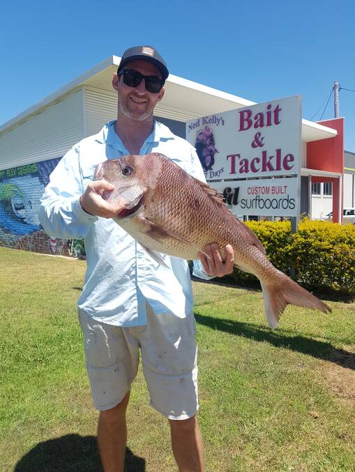 Big red: Our Berkley pic of the week is Brent Kearns with this terrific 5.6 kilogram snapper who recently caught offshore from Port Macquarie.