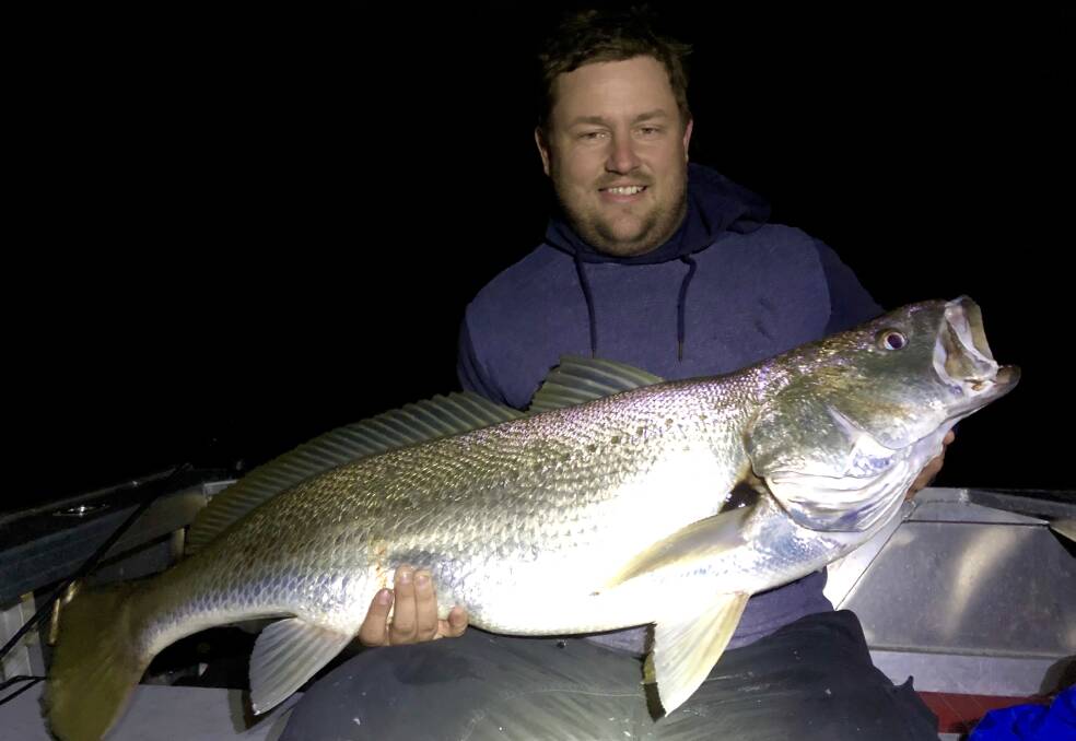 Family fare: Our Berkley pic of the week is Geoff Whitby with this solid mulloway he recently caught in the Hastings River on a live bait. Photo: supplied.