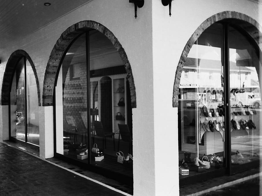 Trendy: Spanish-colonial curved archways feature in the front and side of Starrs newly renovated shop in Horton Street, 1969.