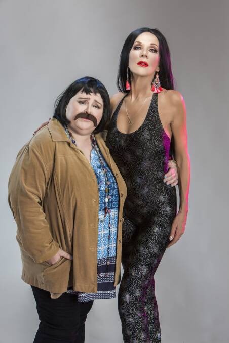 They've got you babe: The divas as Sonny and Cher.