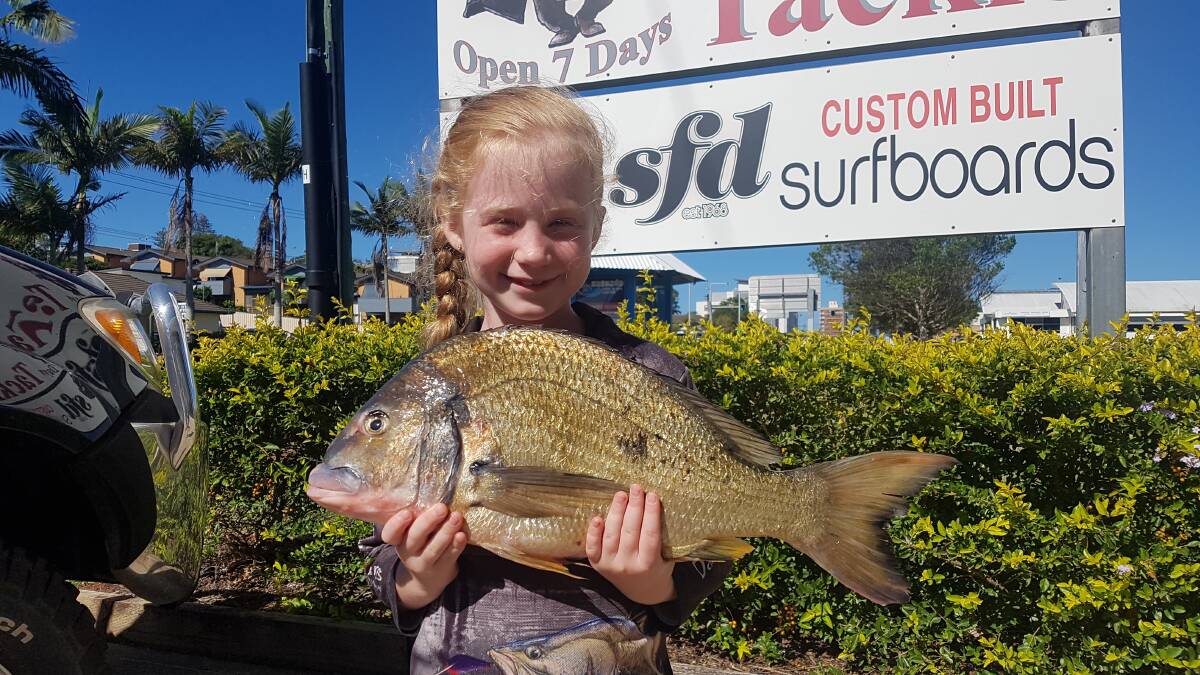 Clever: Berkley Pic of the Week is Macey Hutchison with the great 2.75kg bream she caught in the Camden Haven River with a hand line on mullet.