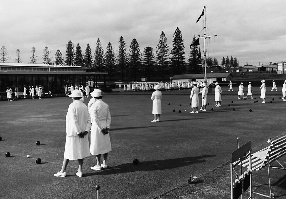 Women bowlers at Port City Bowling Club.