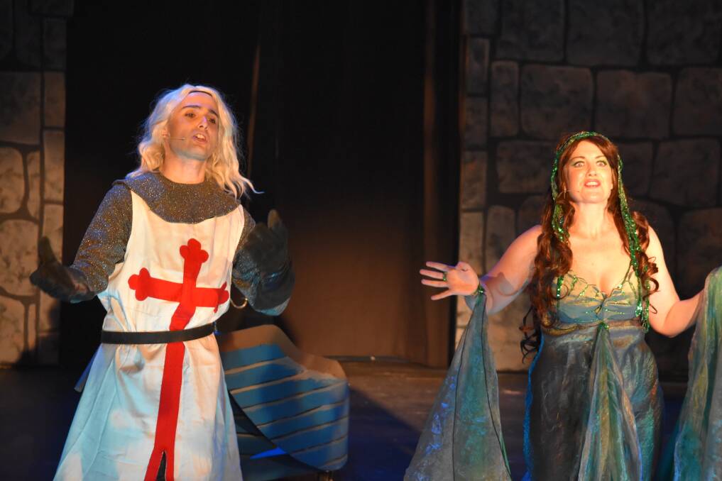 Superb: Sir Lancelot (Mark Morabito) and The Lady of the Lake (Sarah Morabito) sing a great duet.