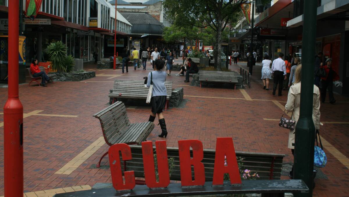 You're sure to find a good coffee in Cuba Street, Wellington.