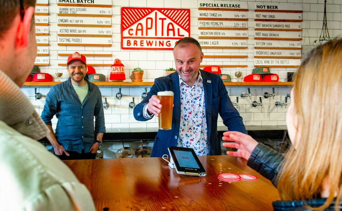 Canberrans will be allowed to drink a beer while standing up when restrictions ease. Picture: Elesa Kurtz
