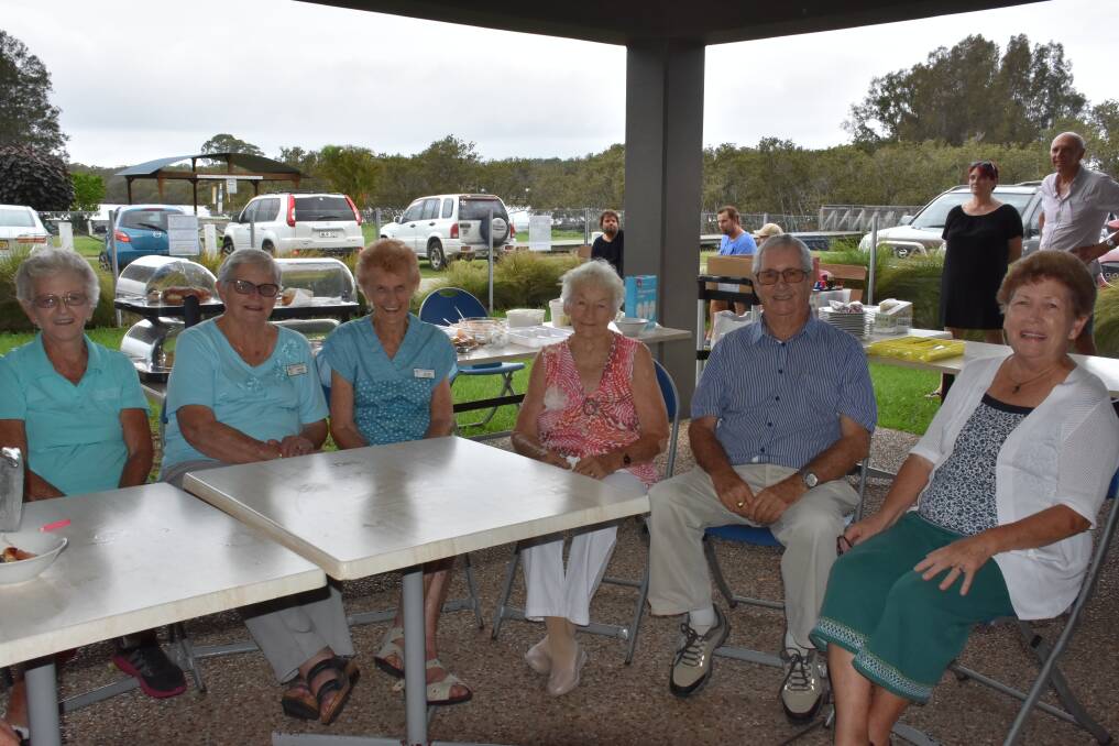 DELIGHT: Betty Andrews, June Relf, Marj Cameron, Neta Lawrence, Lisle Crossing and Robyn McLaughlin chat about volunteering. PHOTO: Laura Telford.