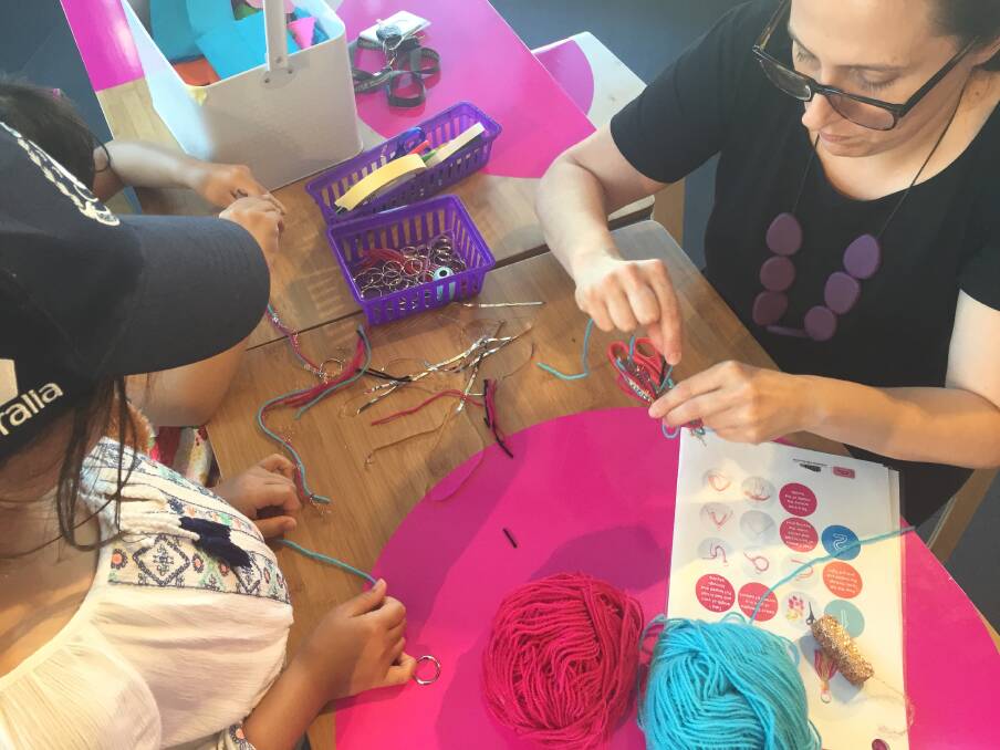 FUN: Arts and crafts activities are on during January at the Glasshouse. Photo: Laura Telford.