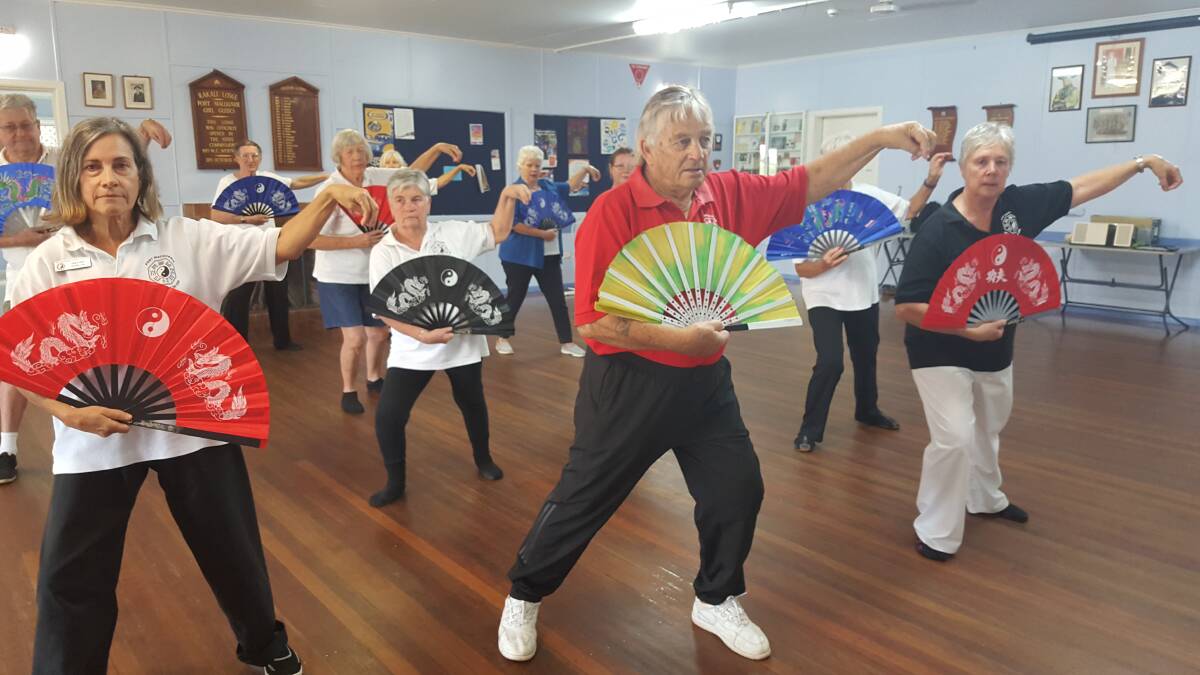 CALM: Bob Newton takes a Tai Chi class and encourages everyone to come along. Photo: Laura Telford.