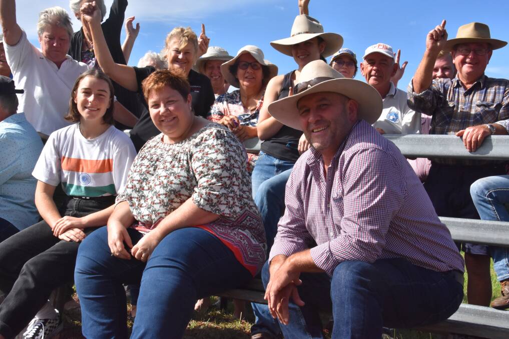 HOPEFUl: Zoe Groth, Jody Nelson-Gleeson and Sean Gleeson with supporters of the equestrian centre who are optimistic the project will go ahead. PHOTO: Laura Telford.