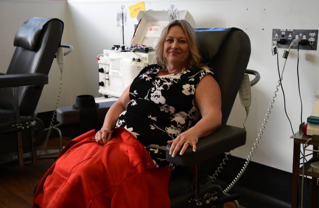 READY: Mayor Peta Pinson ready to donate blood. PHOTO: Laura Telford.