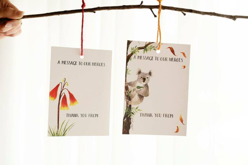 THANKS: The two thank you tag designs represent the local flora and fauna. PHOTO: Melissa Lee.