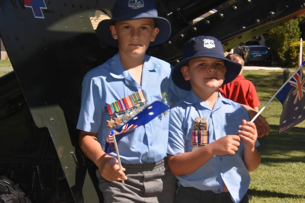 PROUD: Jack and Lachlan said they were both proud to wear Poppy's medals. PHOTO: Laura Telford.