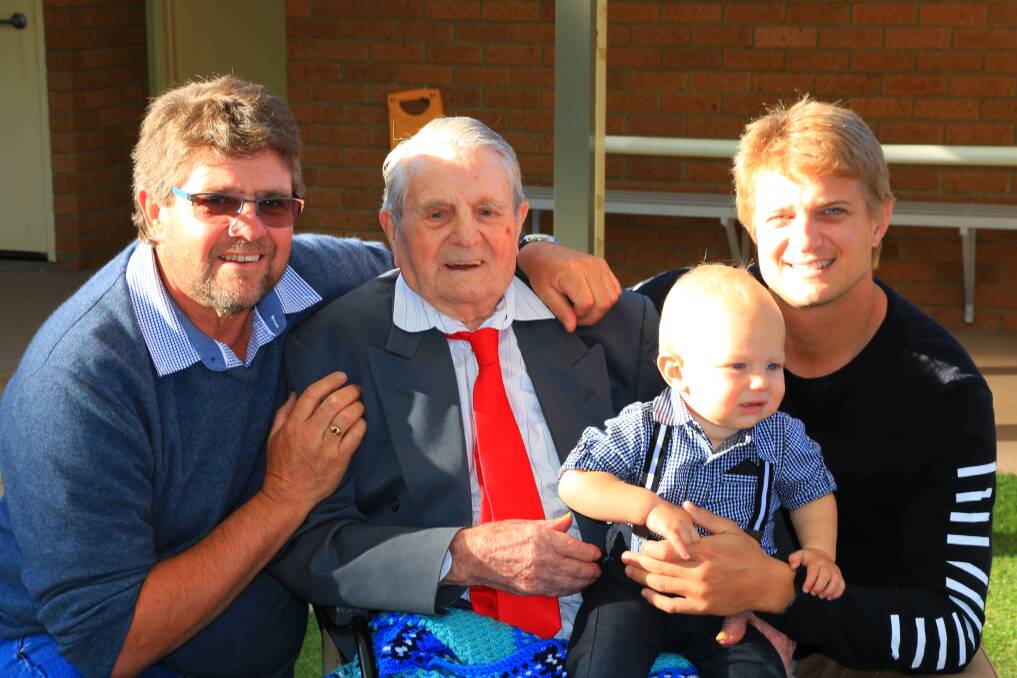 Four generations: Peter, Marinus, Dan and baby Lachlan Versluis.