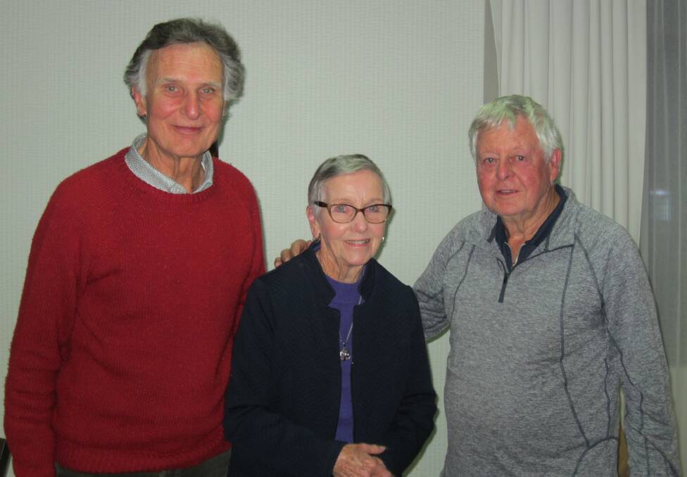 High recognition: Erich Gehrke, Mary Sheffield and Milton Job. Photo: supplied. 
