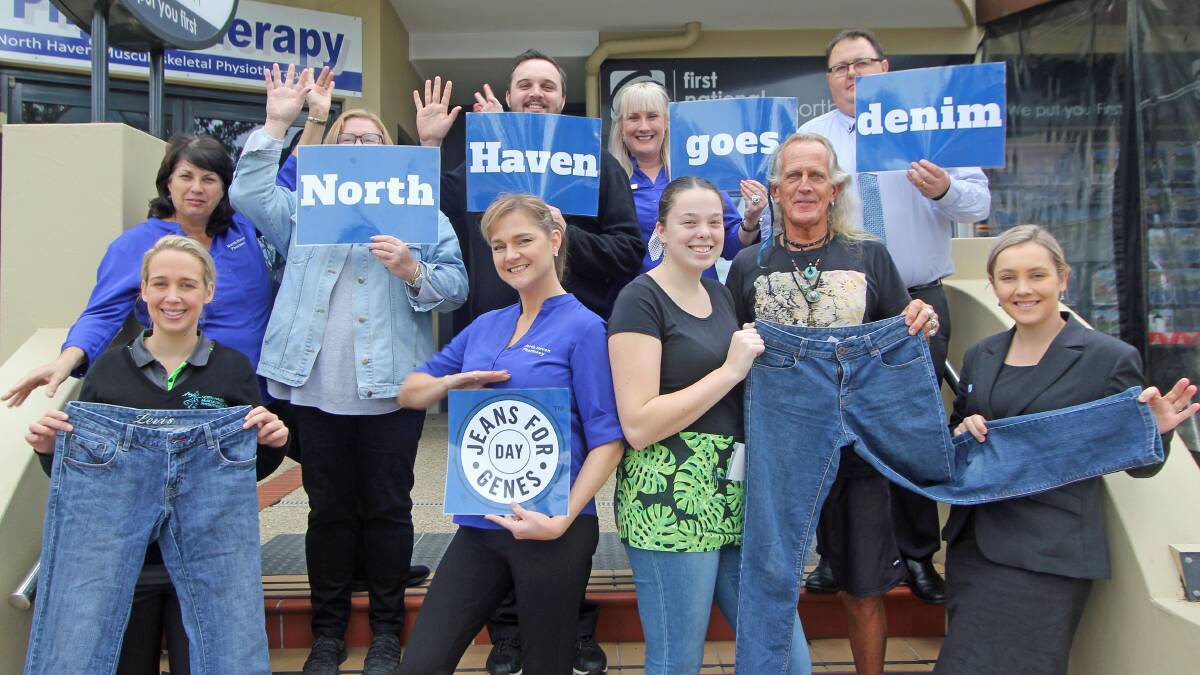 Embrace denim: North Haven businesses are urging the community to support the Jeans 4 Genes cause. 