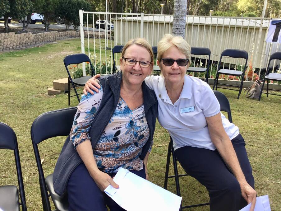 Nerida Van Der Linden and Janeene Bell celebrate Aged Care Employee Day at the Whiddon Group Laurieton. 