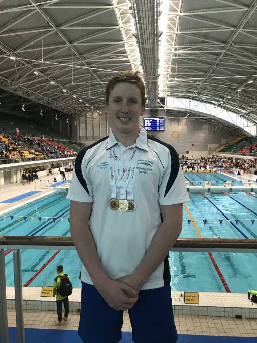 Camden Haven High School student Nash Wilkes at the NSW Short Course Championships in Sydney. Photo: supplied. 