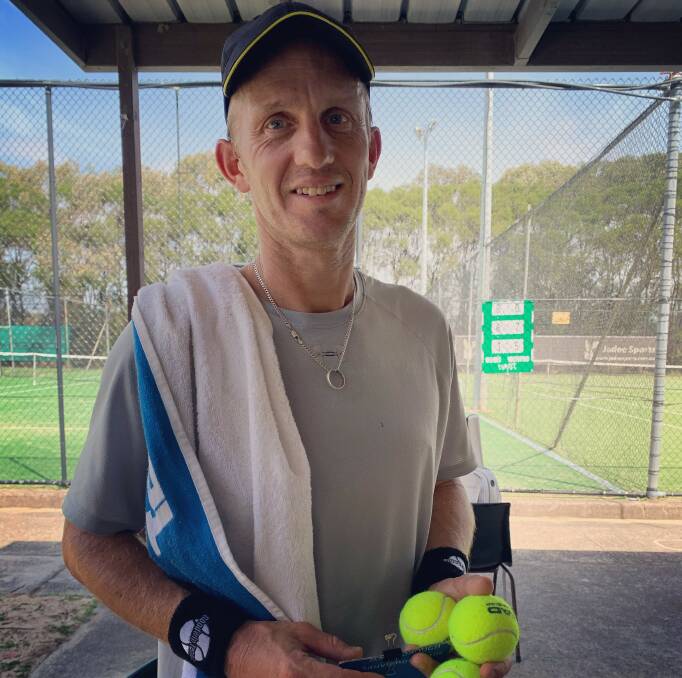 Goodwin said he was stoked to be named as the 2019 40-45 Men's Singles NSW State Champion. Photo: supplied. 