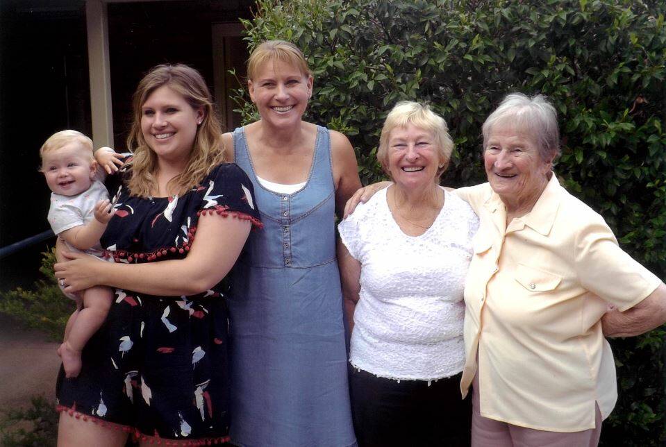 Special moment: five generations of women from the same family all captured in the one photo. 