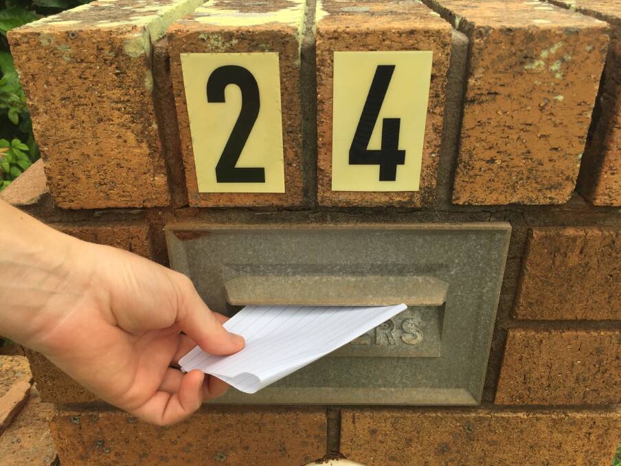 Reach out: A note in a letterbox might make all the difference for a neighbour who needs assistance. 