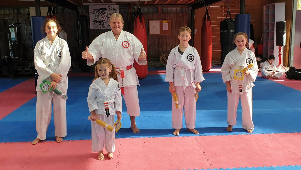 Successful graders Bayley, Addison, Shihan Peter Becroft, Joshua and Willow.