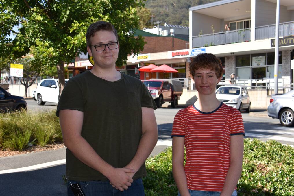 Relief: Camden Haven High School students Max Wilson and Casey Thorton-Collins have both received high ATARs to start their desired university courses. 
