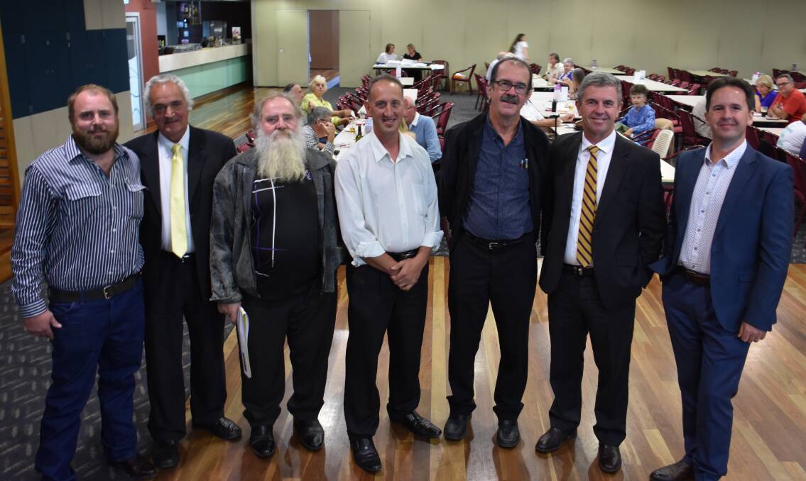 Lyne candidates: Ryan Goldspring (Fraser Anning's Conservative National Party), Phil Costa (Australian Labor Party), Garry Bourke (United Australia Party), Ed Caruana (Australian Workers Party), Stuart Watson (The Greens), Dr David Gillespie (The Nationals) and Jeremy Miller (Independent).