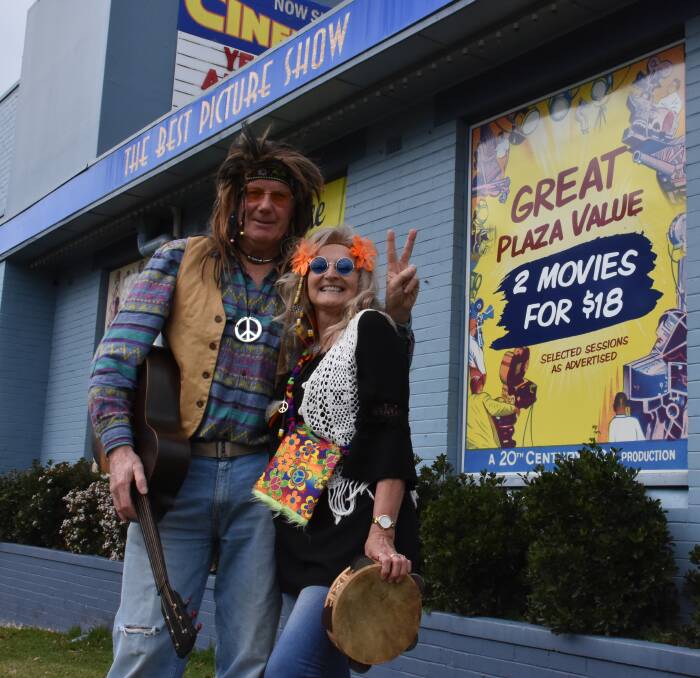 Peace, love and music: Organisers Ian Read and Wendy Hagney are looking forward to the Woodstock film screening at the Laurieton Plaza Theatre on Thursday, August 15. 