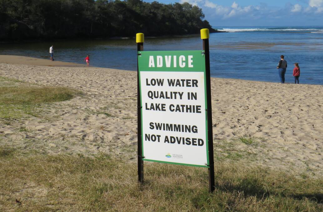 Port Macquarie-Hastings Council has put up signs to advise people against swimming in the area. 