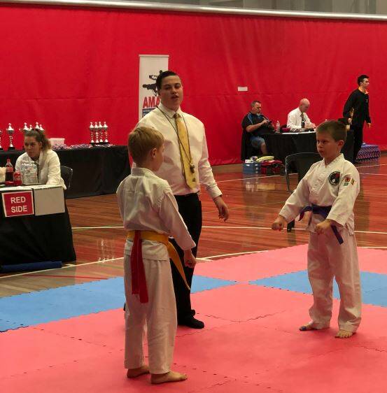Dynamic karate trio at national championships