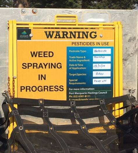 Roundup was used to target the Bitou Bush weed at Lake Cathie Beach in May. Photo: supplied. 