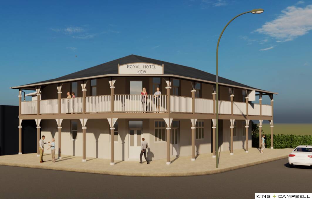 Renovation: 3D image of what the Royal Kew Hotel will look like once the renovations are completed. Photo: supplied. 