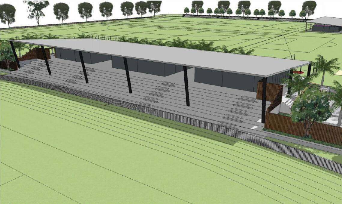 Eastern aspect of Laurieton sports facility 1 as per the masterplan design. Graphic: Port Macquarie-Hastings Council. 