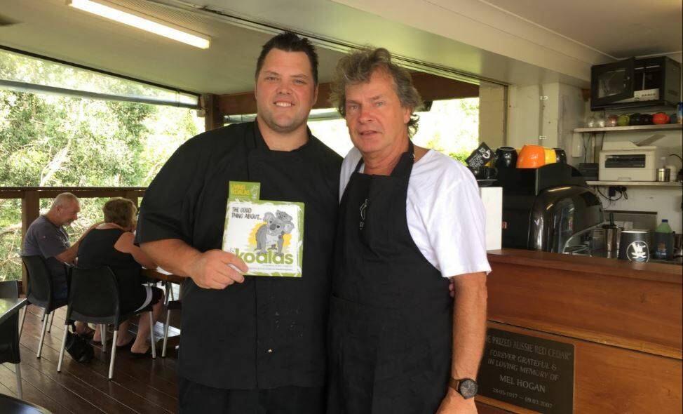 Nathan Smith from Bonny Hills Garden Café with author G Henshaw