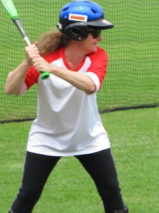Lawyers star batter Fiona Ewan ready to hit against the Lakers. Photo: Jo Critchley. 