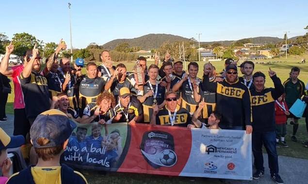 Winners: The team from Lake Cathie Football Club secured the grand final win on Saturday, August 31. Photo: supplied. 