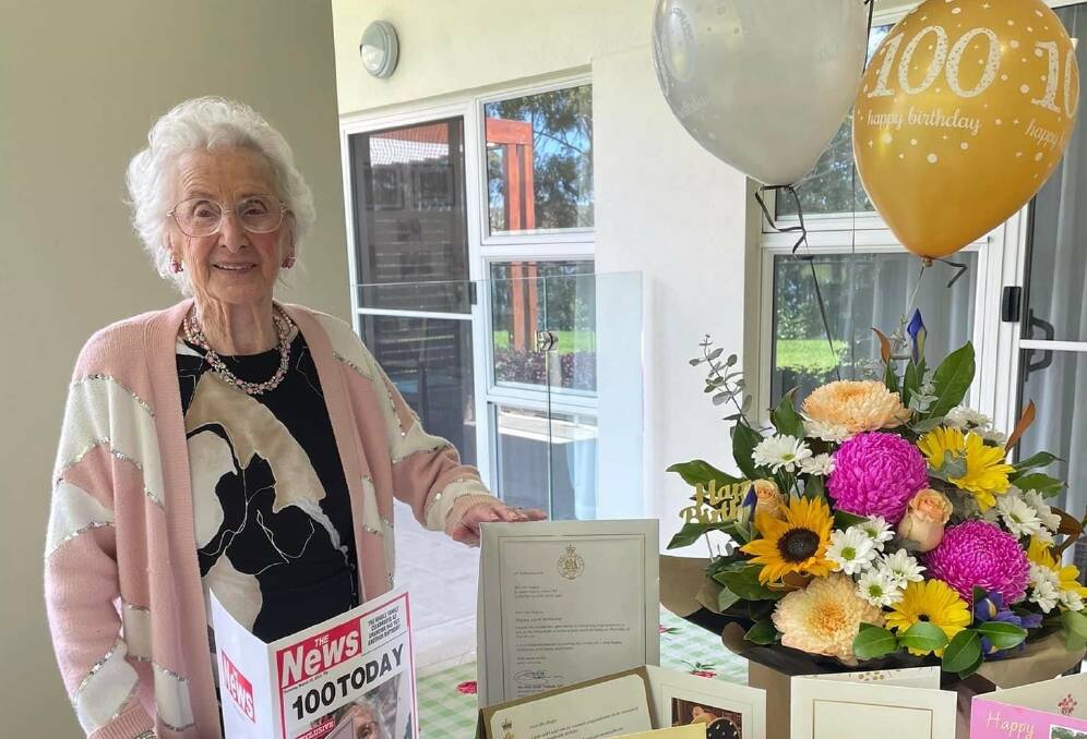  Joan Dugay celebrated her 100th birthday with family and friends at Laurieton Lakeside Aged Care. Picture supplied by Jane Johnson 