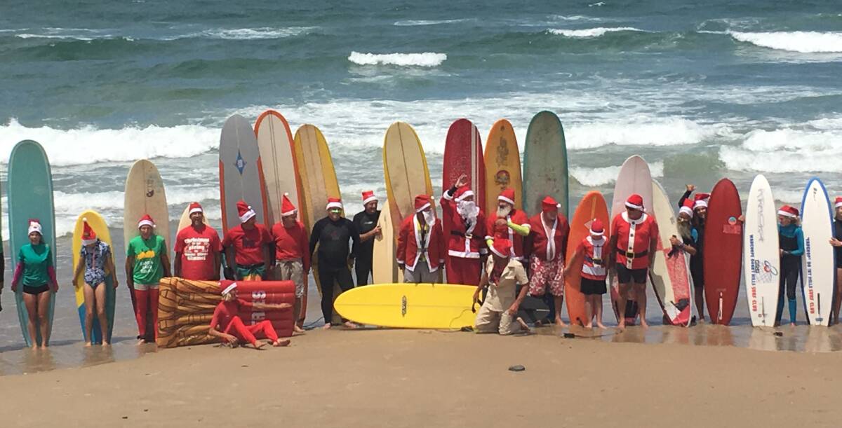 Surfing santas: The inaugural event was in 2017, where over 30 people took part in the festivities. 