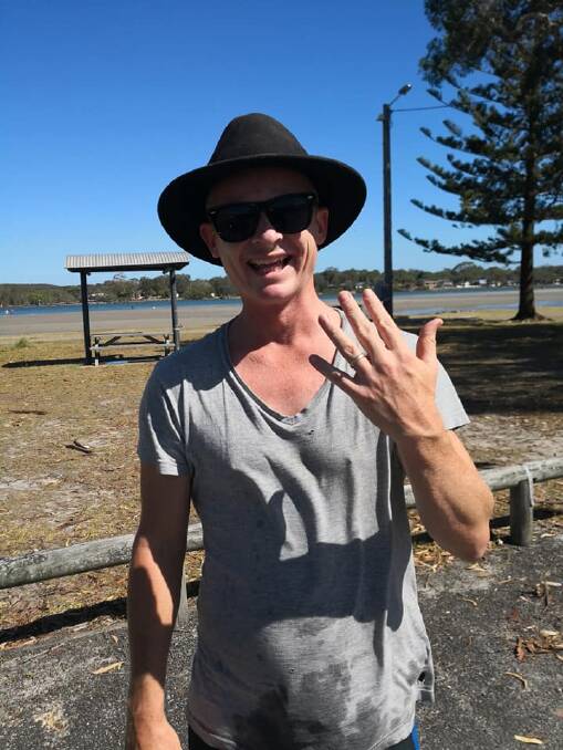 Andy Westcott was reunited with his wedding band at North Haven on Sunday, February 3. Photo: supplied. 