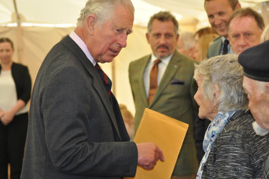 Joy Smith meets Prince Charles. Photo: Linda Bremner