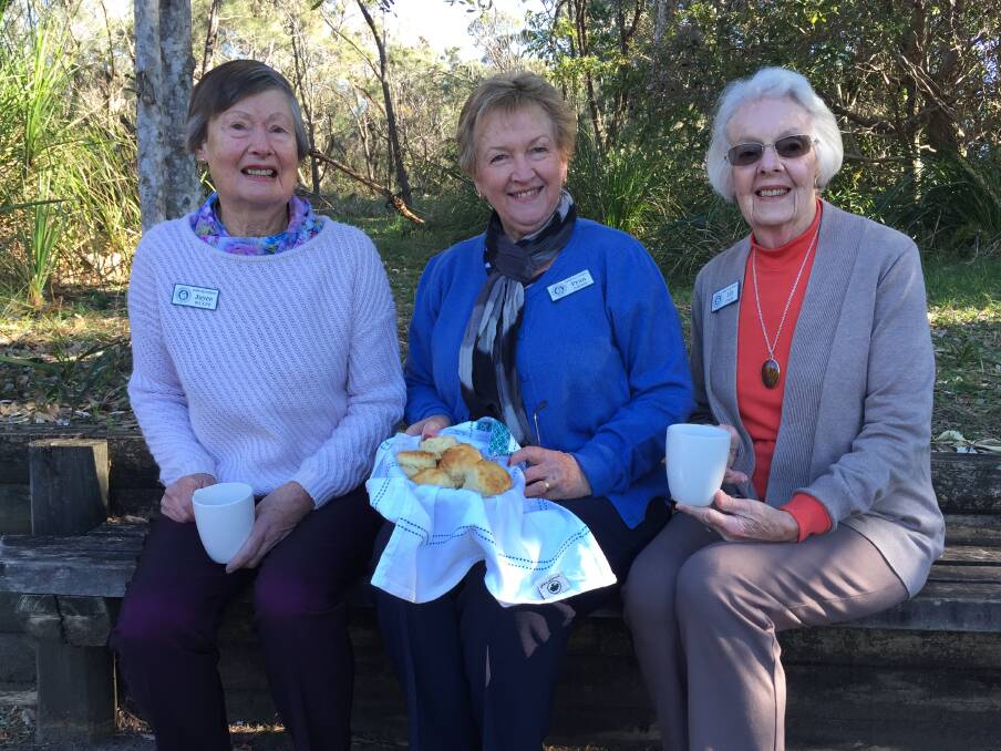 CWA Bonny Hills branch members Joyce Wulff, Fran Adams and Jill Corby. 