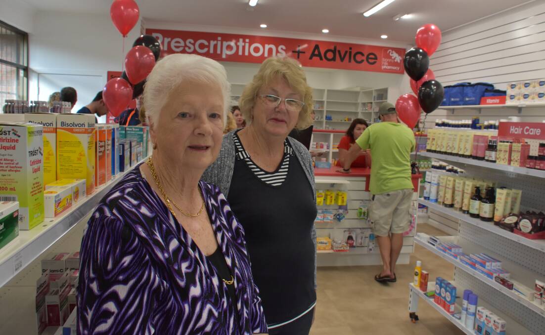 Bonny Hills residents Norma Larkin-Britt and Beryl Bohlsen at the opening on Monday, May 13. 