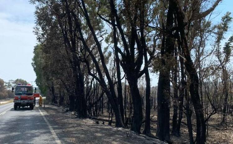 The aftermath: The fire swept southward to Lake Cathie and as far east as Ocean Drive. Photo: Lake Cathie Rural Fire Brigade.